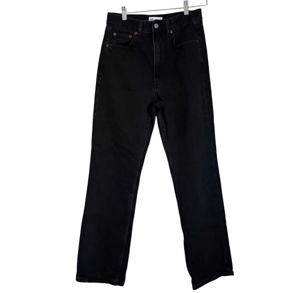 Zara Regular Fit Black Jeans Size 6